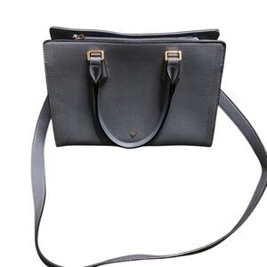 Elegant Blue Leather Tote Bag